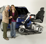 Bruno Model ASL-250 Out-Sider Meridian Vehicle Lift for hitch mounted transport of your wheelchair or scooter