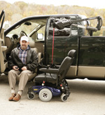 Bruno Model PUL-1100 Out-Rider® Vehicle Lift for truck bed stowage of your power wheelchair or scooter